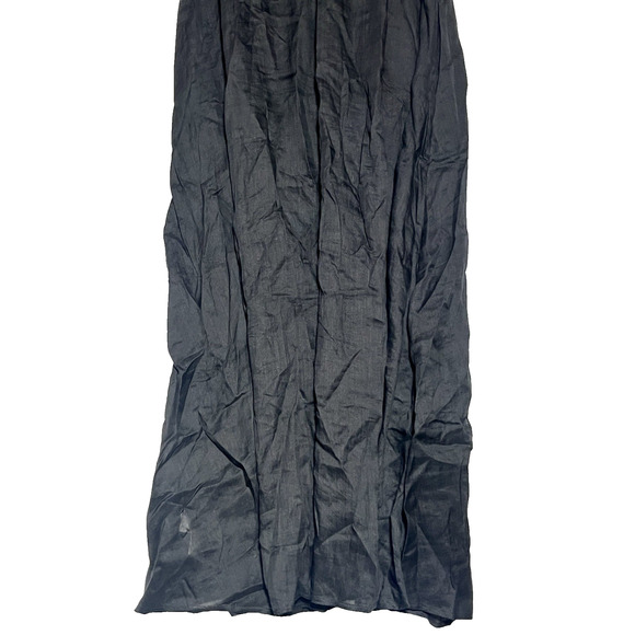 J Crew Cerise Shirt Dress in Ramie Size 12 Black Midi Ramie Lightweight Classic - Picture 6 of 12